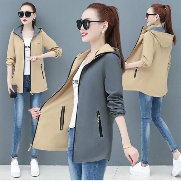 Tucan Womens Reversible Jacket with Removable Hood - Picture 2 of 3